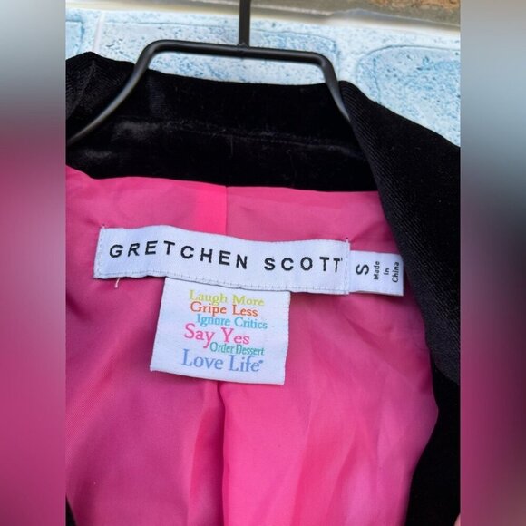 GRETCHEN SCOTT double breasted velvet blazer size small - Picture 4 of 9